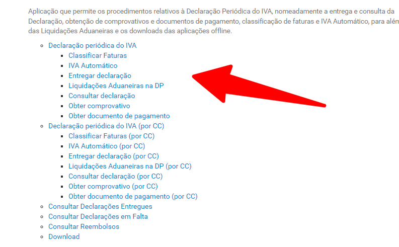 Preencher Declaração Trimestral IVA: PROCURAR POR Declaração Periódica do IVA